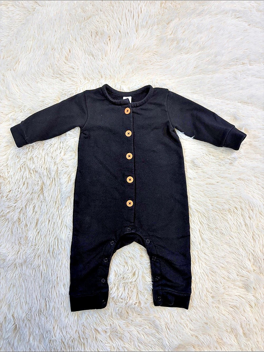 Nordstrom Baby Black Long Sleeve Footie Like New